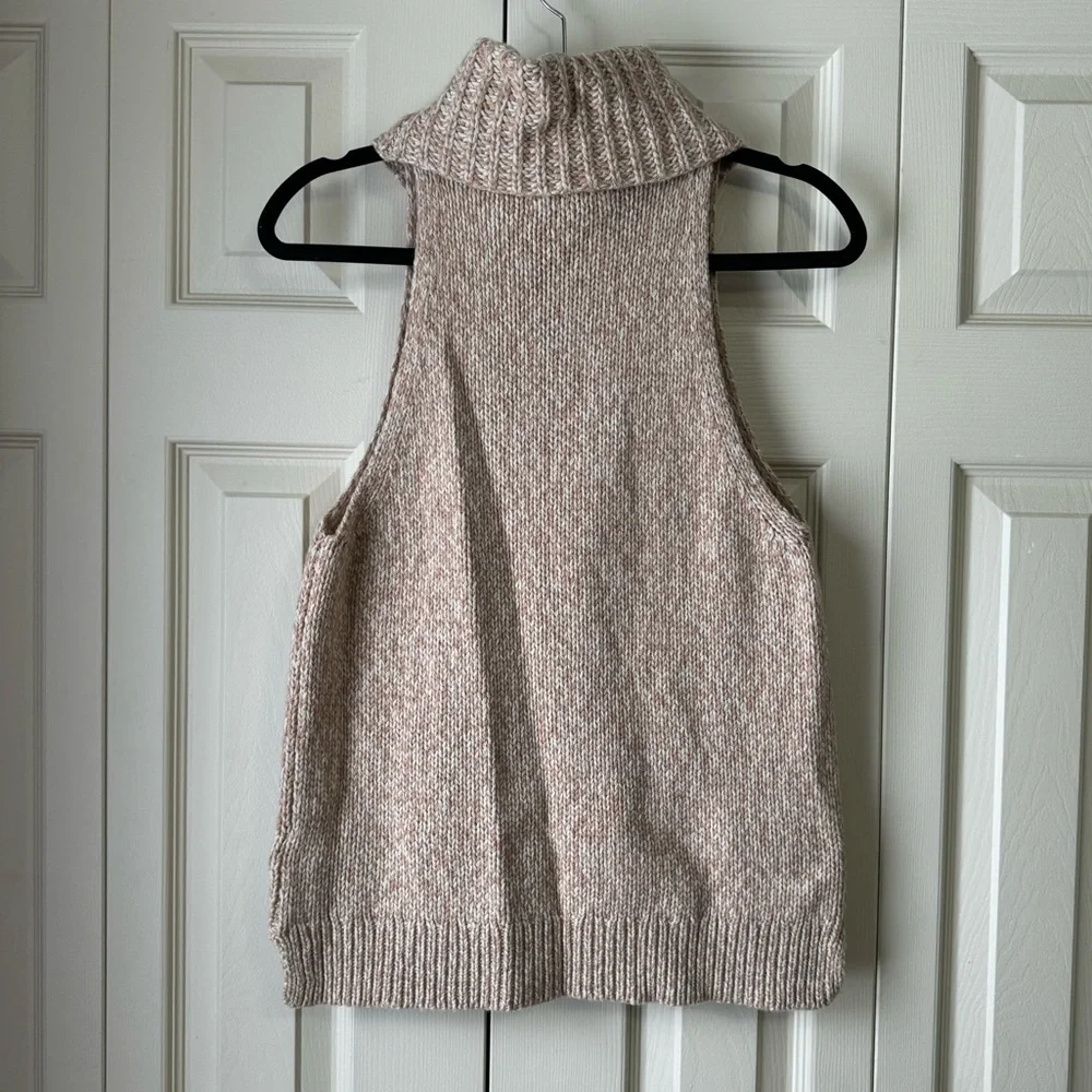 Madewell Taupe Sleeveless Turtleneck Sweater - Picture 2 of 5